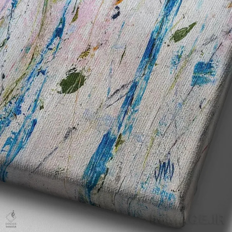 تابلو دکوراتیو سه غنچه اثر جودی ماس - نمای نزدیک بافت بوم