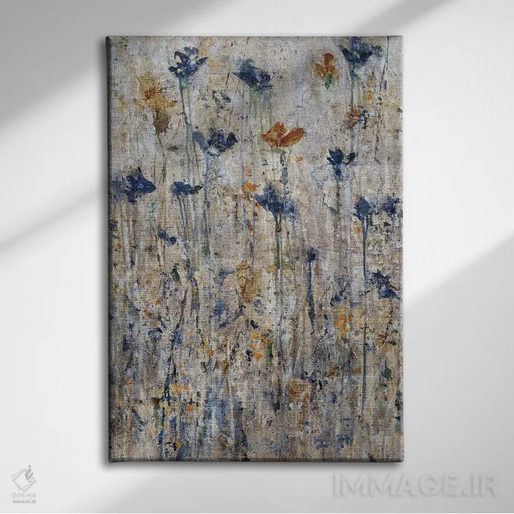 تابلو انتزاعی باغ اسرارآمیز اثر جودی ماس - نمای روبهرو روی دیوار