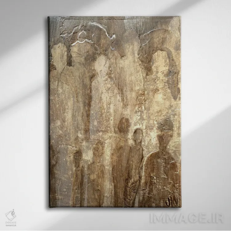 تابلو دکوراتیو مهمان پشت مهمان اثر جودی ماس - نمای روبهرو روی دیوار