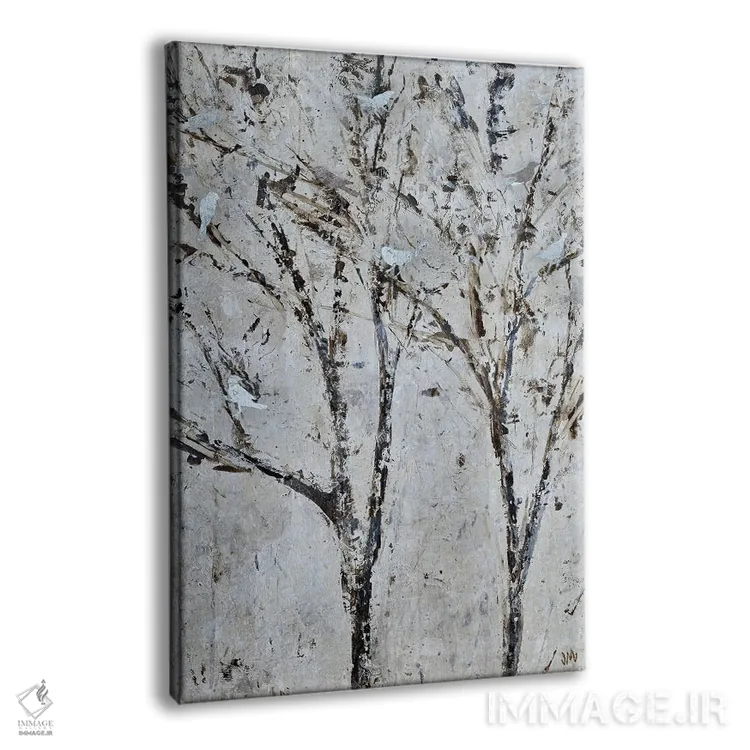 تابلو انتزاعی رازهای پرندگان اثر جودی ماس - نمای پرسپکتیو محصول