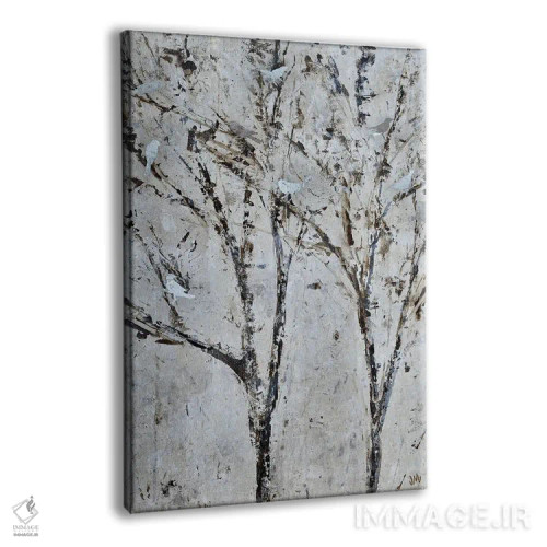 تابلو انتزاعی رازهای پرندگان اثر جودی ماس - نمای پرسپکتیو محصول