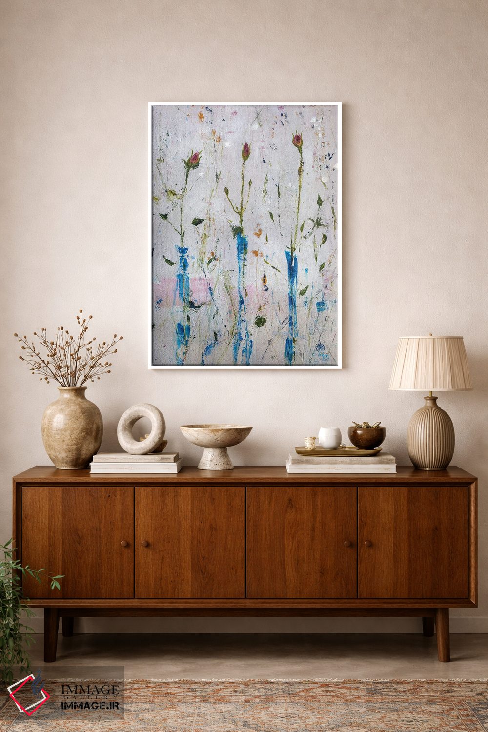 تابلو دکوراتیو سه غنچه اثر جودی ماس - D1W