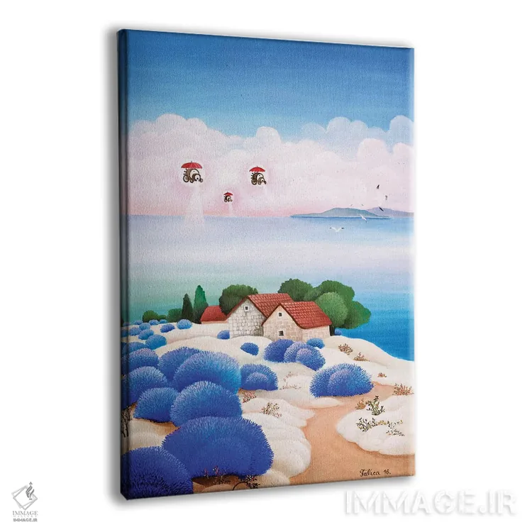 تابلو دکوراتیو مهمانان عجیب اثر جوسیپ فالیچا - نمای پرسپکتیو محصول