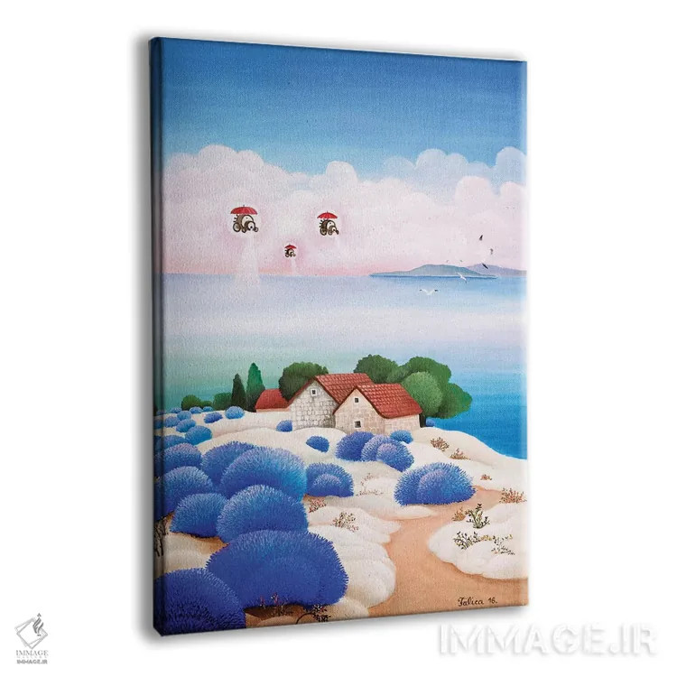 تابلو دکوراتیو مهمانان عجیب اثر جوسیپ فالیچا - نمای پرسپکتیو محصول