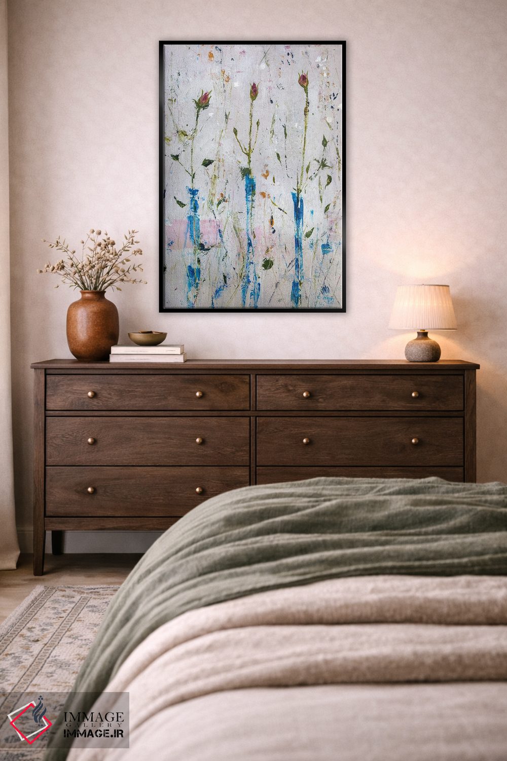 تابلو دکوراتیو سه غنچه اثر جودی ماس - D3B