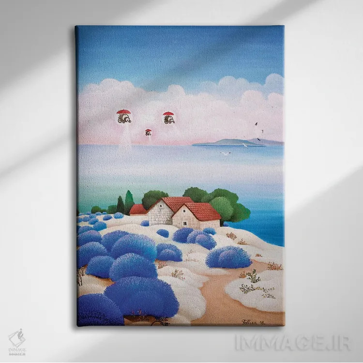 تابلو دکوراتیو مهمانان عجیب اثر جوسیپ فالیچا - نمای روبهرو روی دیوار