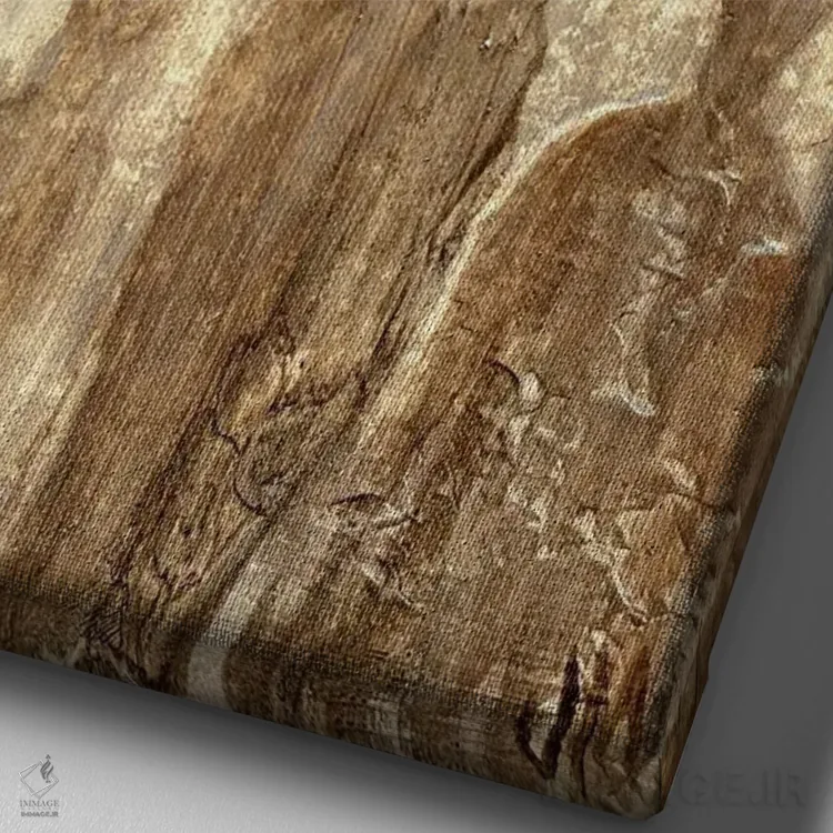 تابلو دکوراتیو مهمان پشت مهمان اثر جودی ماس - نمای نزدیک بافت بوم