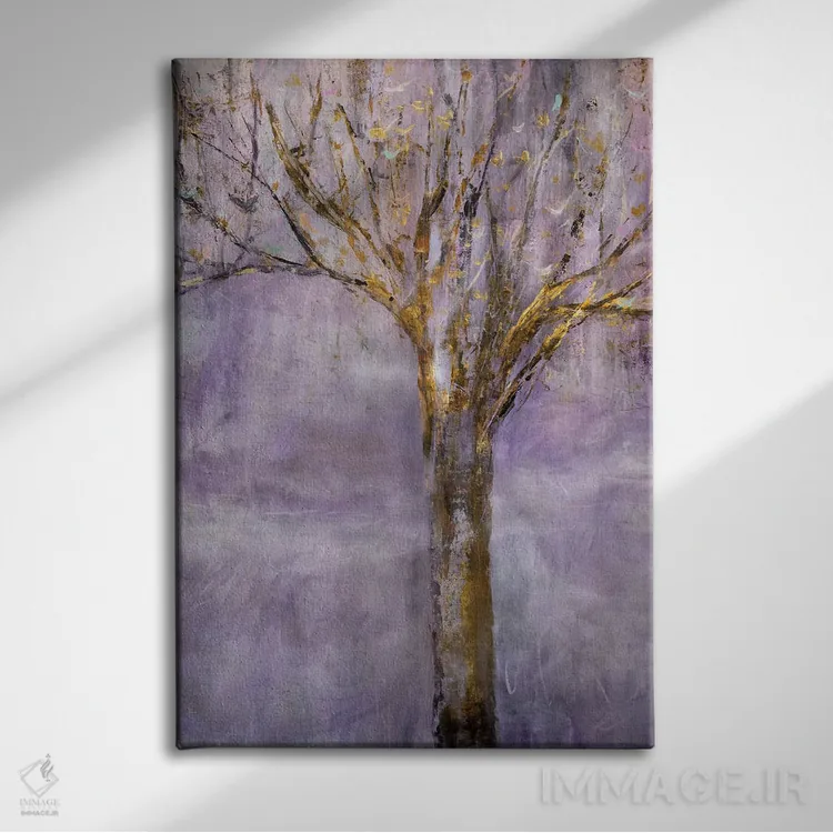 تابلو مدرن درخت شب اثر جودی ماس - نمای روبهرو روی دیوار