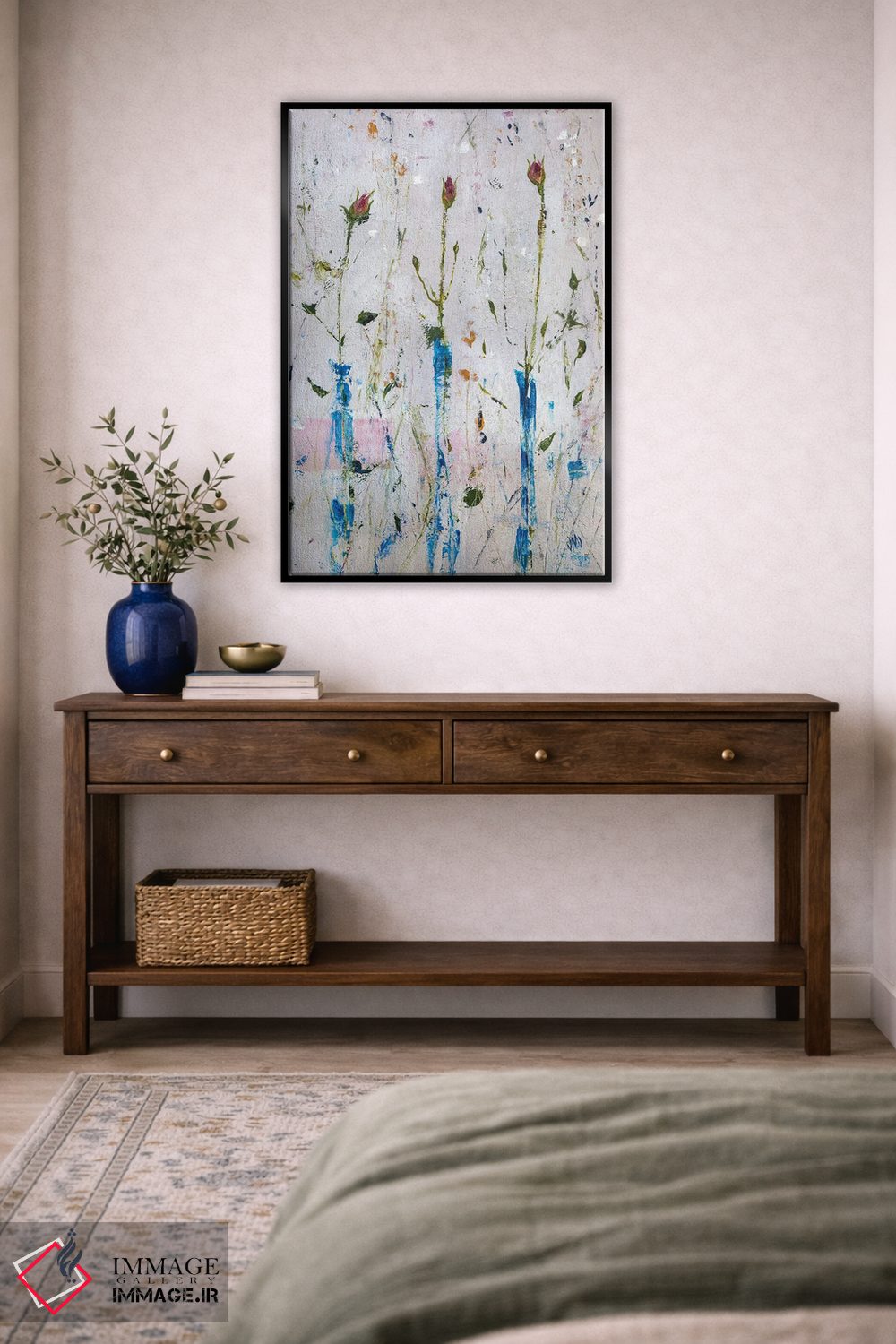 تابلو دکوراتیو سه غنچه اثر جودی ماس - D4B