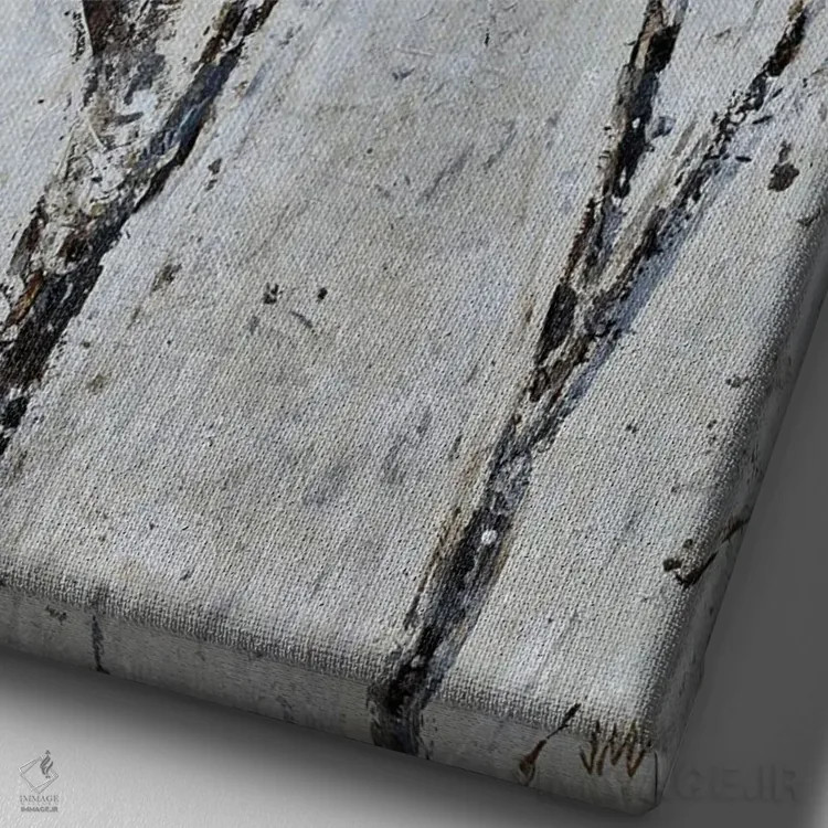 تابلو انتزاعی رازهای پرندگان اثر جودی ماس - نمای نزدیک بافت بوم