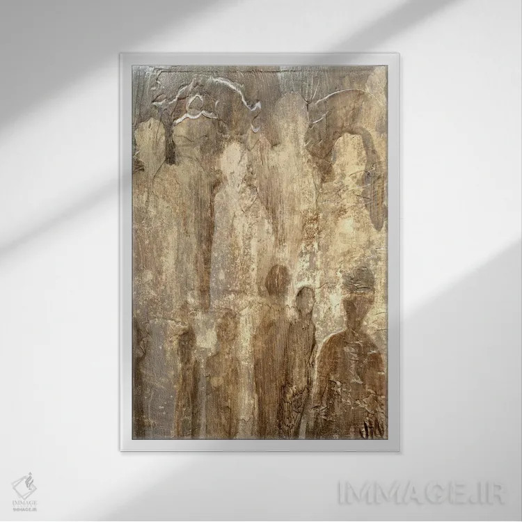 تابلو دکوراتیو مهمان پشت مهمان اثر جودی ماس - نمای قابدار سفید