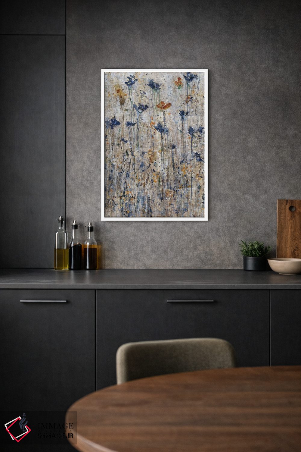 تابلو انتزاعی باغ اسرارآمیز اثر جودی ماس - D1W