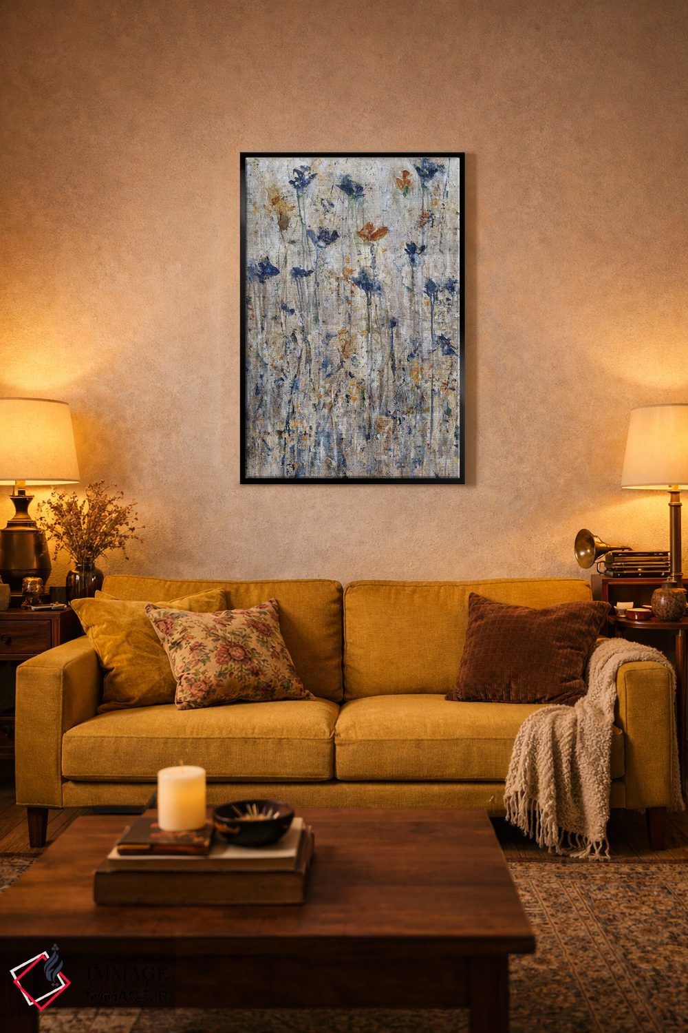 تابلو انتزاعی باغ اسرارآمیز اثر جودی ماس - D4B