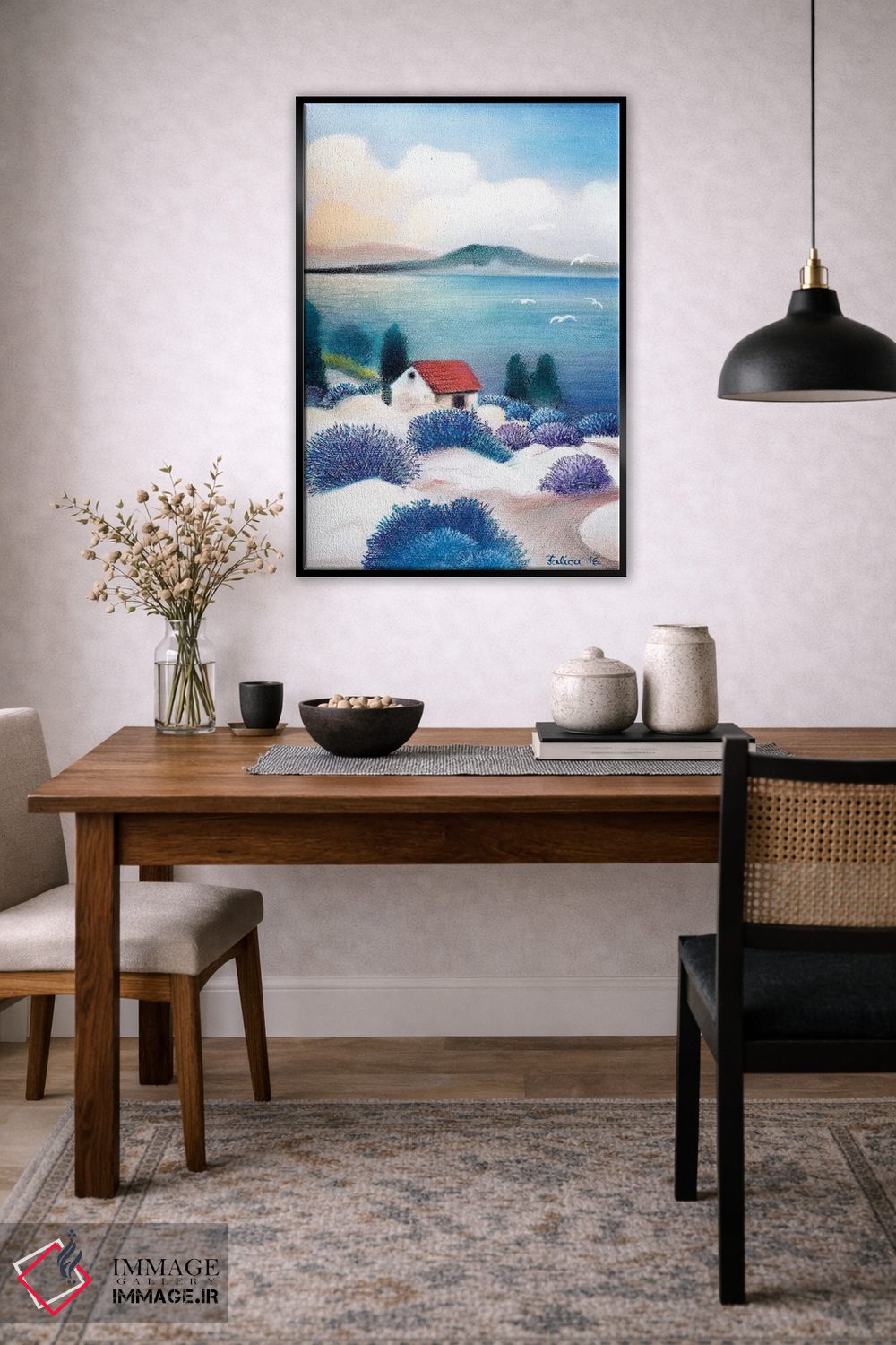 تابلو دکوراتیو دریا و اسطوخودوس اثر جوسیپ فالیچا - D3B