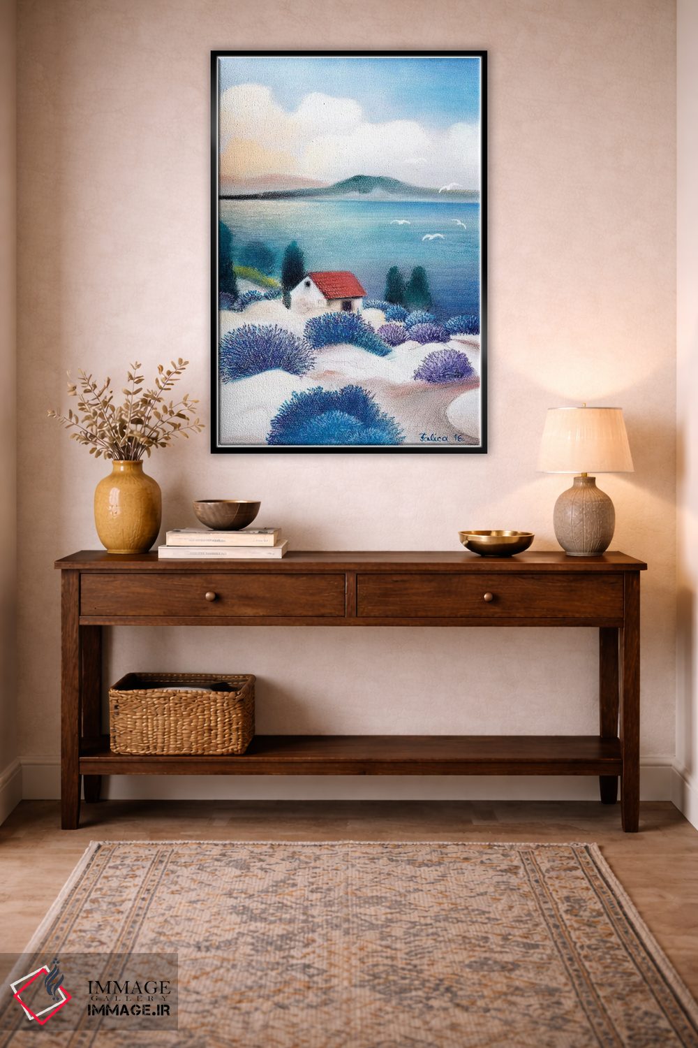 تابلو دکوراتیو دریا و اسطوخودوس اثر جوسیپ فالیچا - D2B