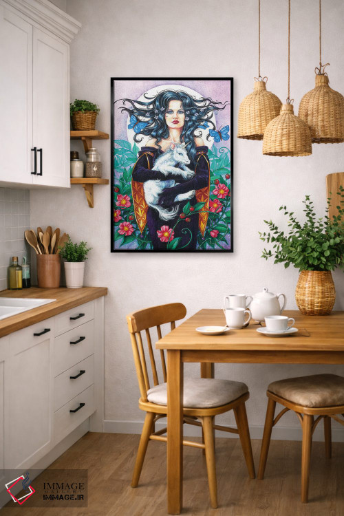 تابلو دکوراتیو تک شاخ کوچک اثر جین استار ویلز - D6B