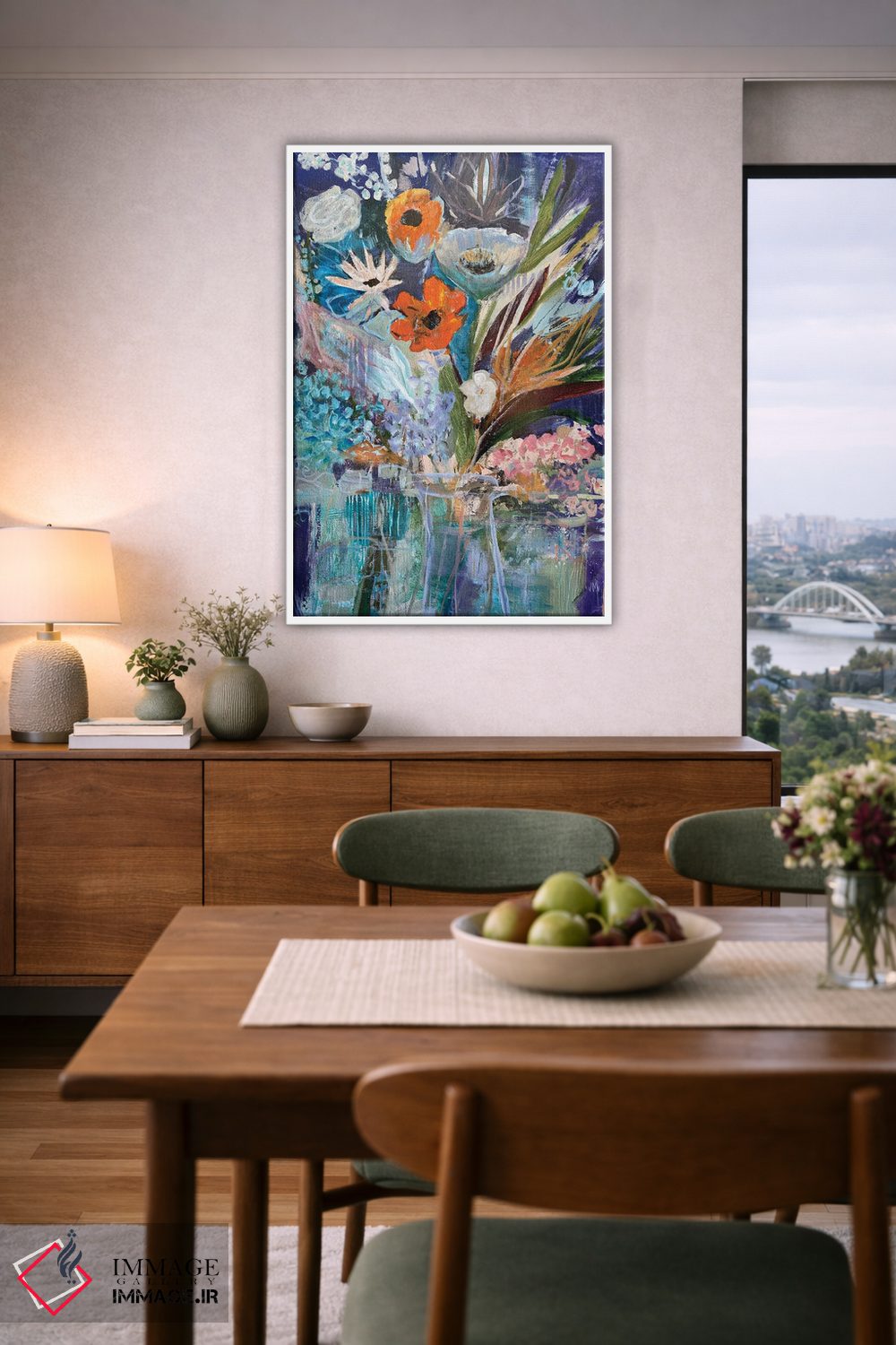 تابلو دکوراتیو پارچ های شیشه ای اثر جودی ماس - D6W