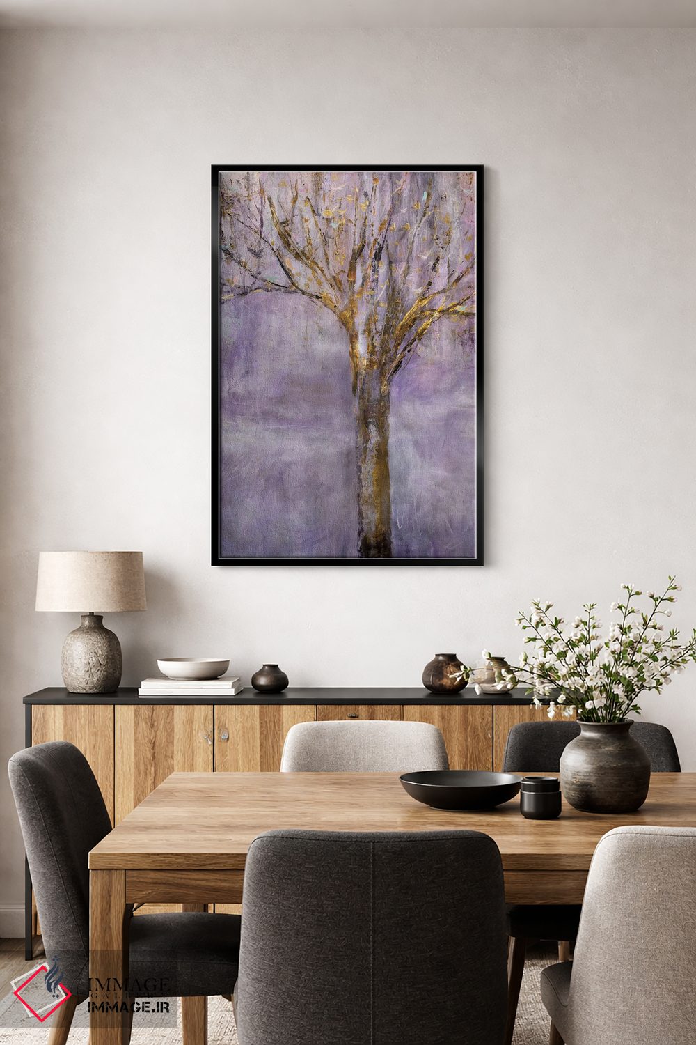 تابلو مدرن درخت شب اثر جودی ماس - D5B