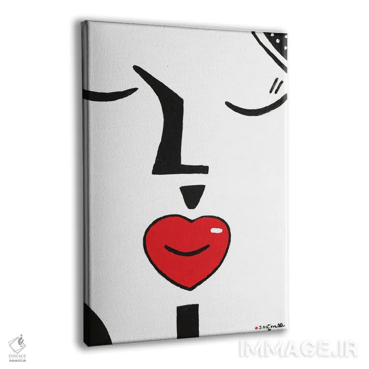 تابلو انتزاعی چهره های گوناگون اثر یواخیم مک میلان - نمای پرسپکتیو محصول