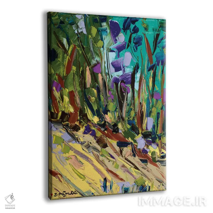 تابلو انتزاعی جنگل گل ها اثر یواخیم مک میلان - نمای پرسپکتیو محصول