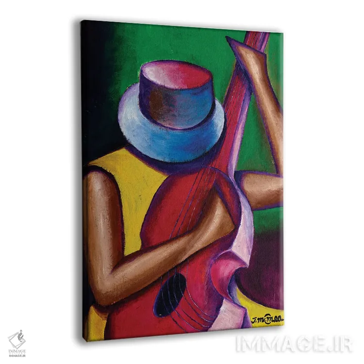 تابلو انتزاعی ملودی خوش آهنگ اثر یواخیم مک میلان - نمای پرسپکتیو محصول