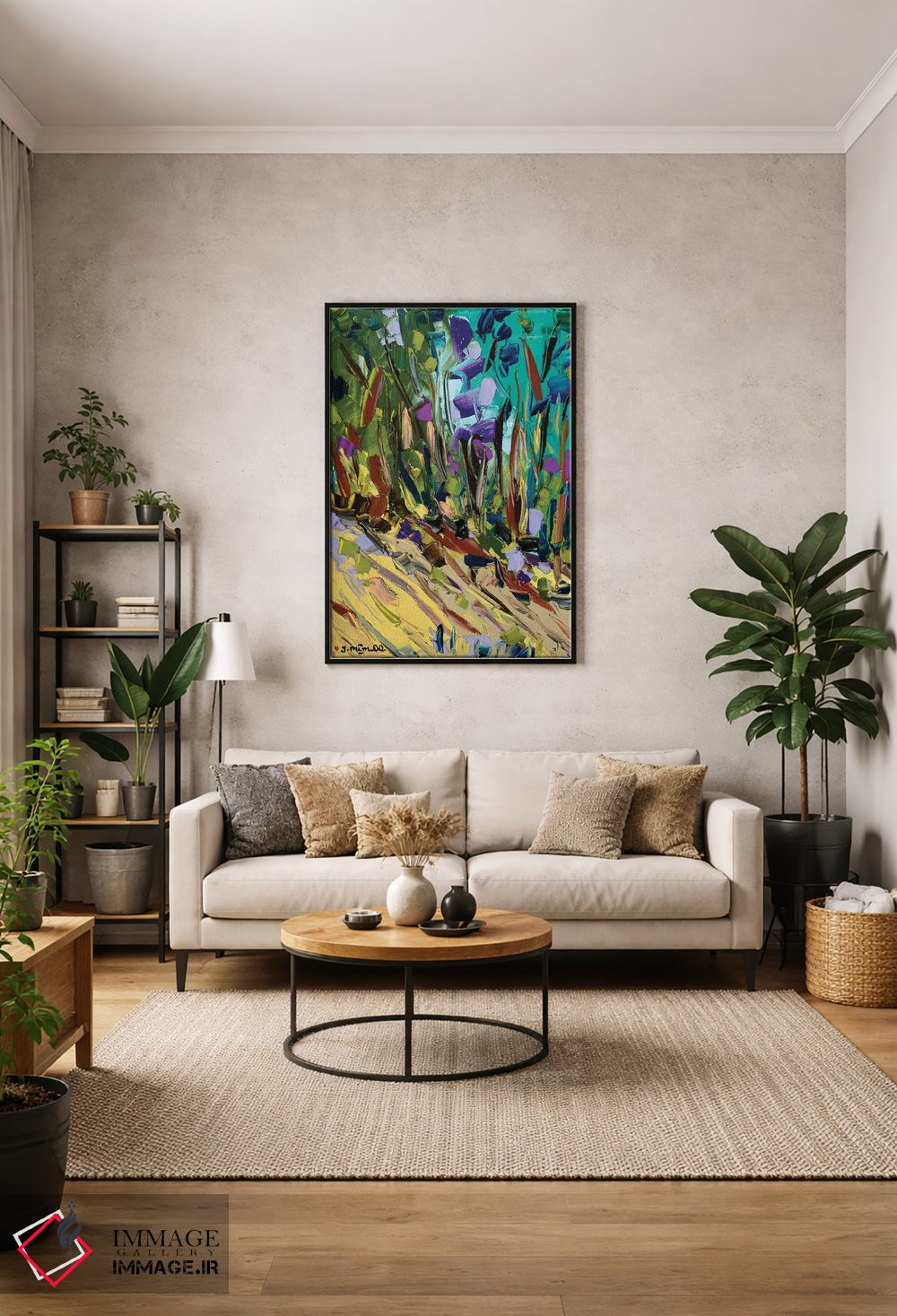 تابلو انتزاعی جنگل گل ها اثر یواخیم مک میلان - D2B