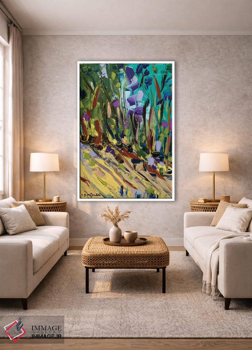 تابلو انتزاعی جنگل گل ها اثر یواخیم مک میلان - D1W