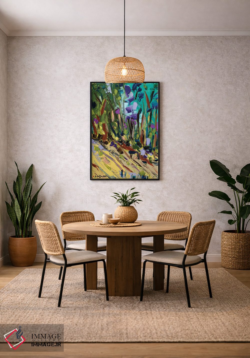 تابلو انتزاعی جنگل گل ها اثر یواخیم مک میلان - D4B