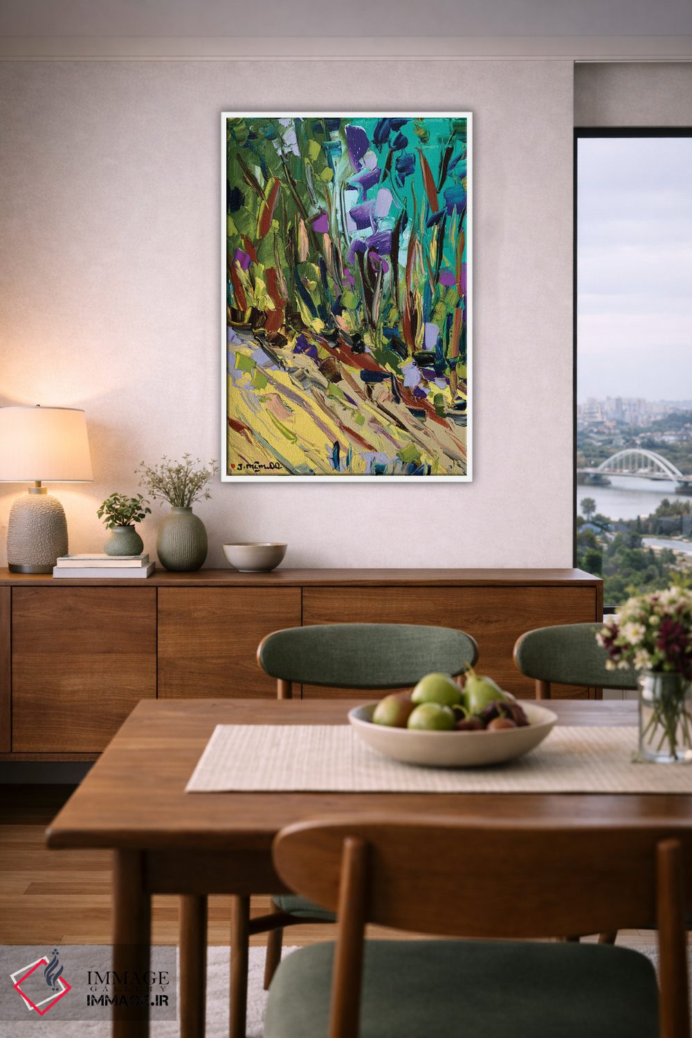 تابلو انتزاعی جنگل گل ها اثر یواخیم مک میلان - D6W