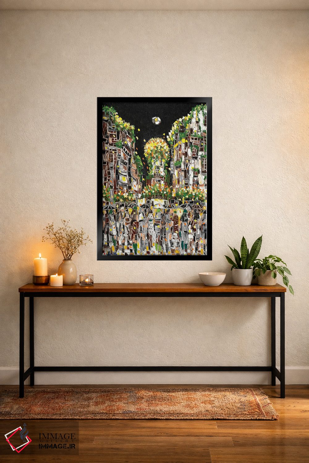 تابلو انتزاعی شهر موزاییکی اثر یواخیم مک میلان - D5B