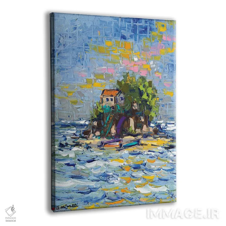 تابلو دکوراتیو پناهگاه جزیره ای اثر یواخیم مک میلان - نمای پرسپکتیو محصول