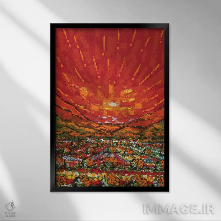 تابلو دکوراتیو آنجا اثر یواخیم مک میلان - نمای قابدار مشکی