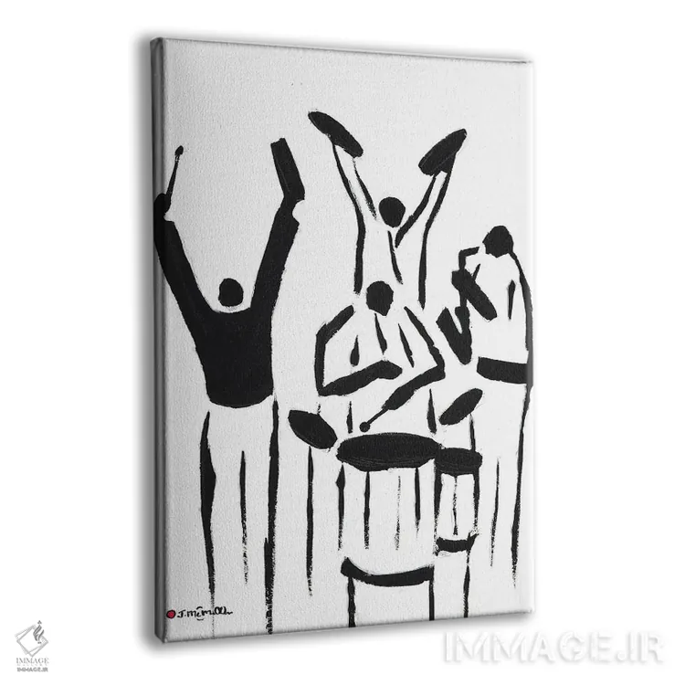 تابلو مینیمال بازیکنان اثر یواخیم مک میلان - نمای پرسپکتیو محصول