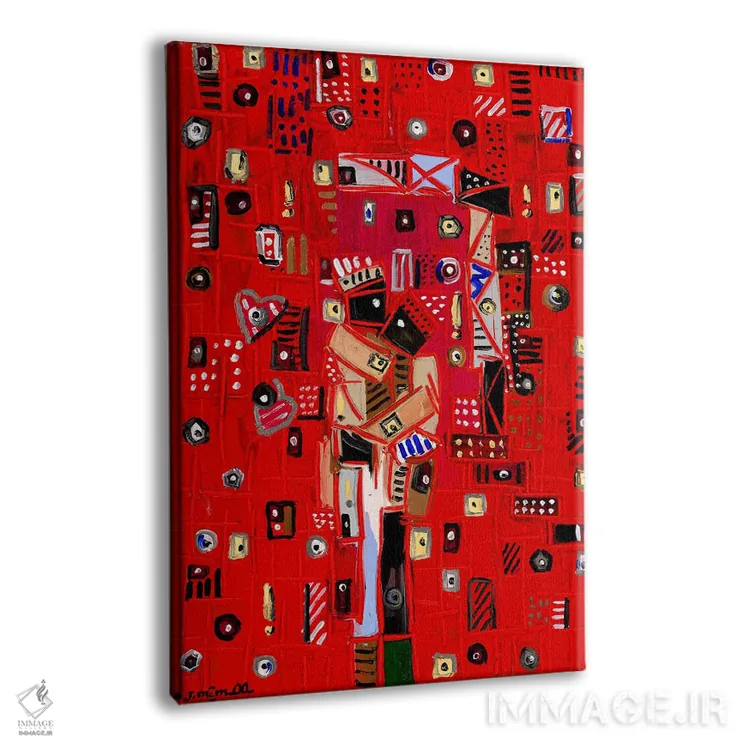 تابلو انتزاعی عشق در هوا اثر یواخیم مک میلان - نمای پرسپکتیو محصول