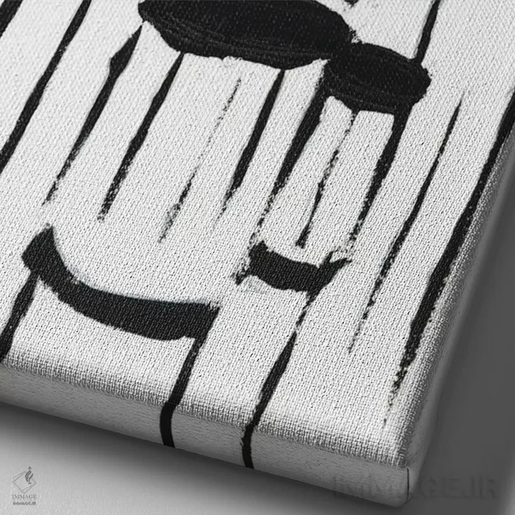 تابلو مینیمال بازیکنان اثر یواخیم مک میلان - نمای نزدیک بافت بوم