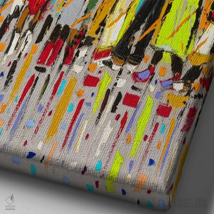 تابلو دکوراتیو همیشه چیزی هست اثر یواخیم مک میلان - نمای نزدیک بافت بوم