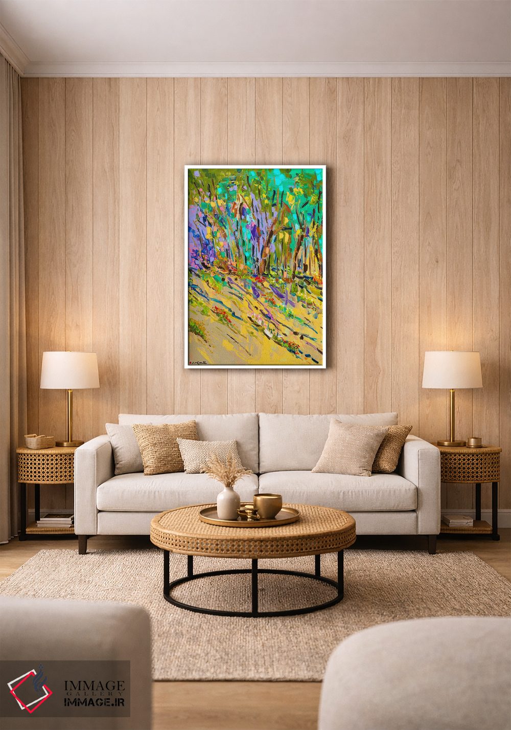 تابلو انتزاعی لبه شیب دار اثر یواخیم مک میلان - D1W