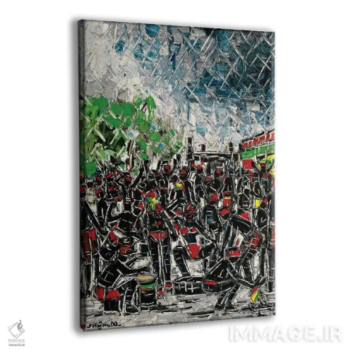 تابلو انتزاعی کارناوال ژوورت اثر یواخیم مک میلان - نمای پرسپکتیو محصول