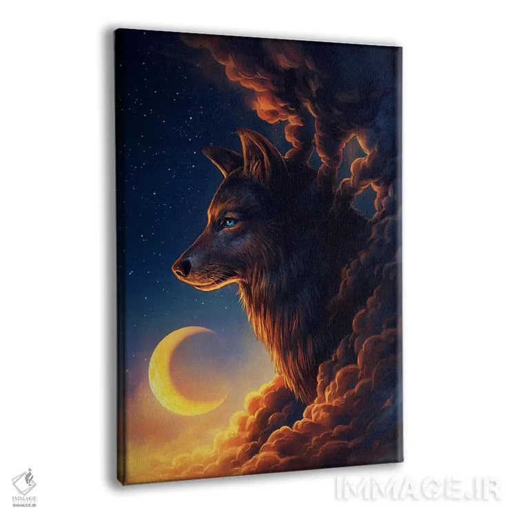 تابلو دکوراتیو ماه طلایی اثر جو جو آرت - نمای پرسپکتیو محصول