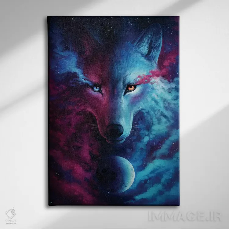 تابلو دکوراتیو جایی که نور و تاریکی به هم می رسند اثر جو جو آرت - نمای روبهرو روی دیوار