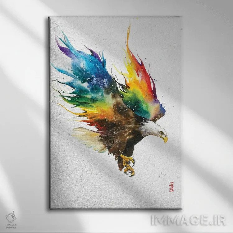 تابلو دکوراتیو آزادی اثر جونگکی - نمای روبهرو روی دیوار