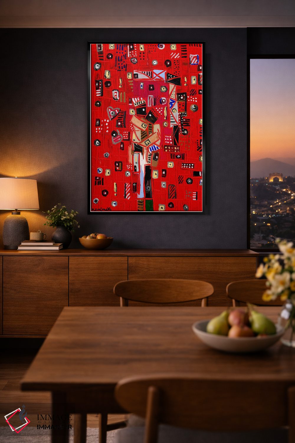 تابلو انتزاعی عشق در هوا اثر یواخیم مک میلان - D2B