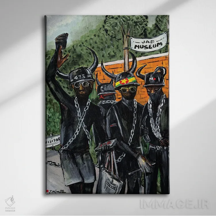 تابلو دکوراتیو جب سیاه اثر یواخیم مک میلان - نمای روبهرو روی دیوار