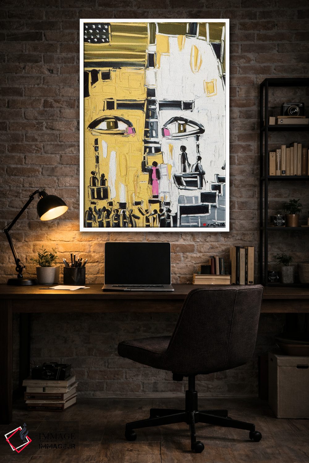 تابلو انتزاعی ترازوی عدالت اثر یواخیم مک میلان - D4W