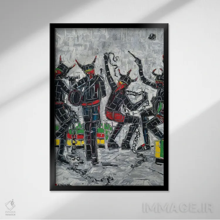 تابلو دکوراتیو جب ژوورت اثر یواخیم مک میلان - نمای قابدار مشکی