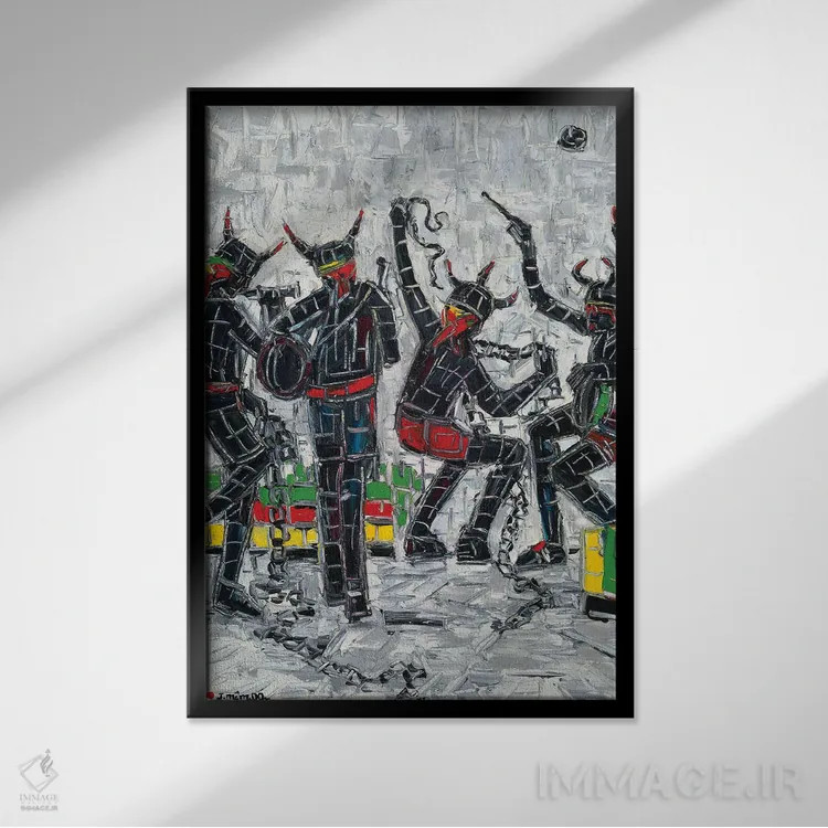 تابلو دکوراتیو جب ژوورت اثر یواخیم مک میلان - نمای قابدار مشکی