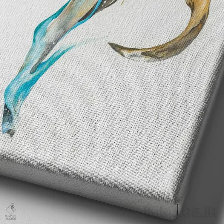 تابلو دکوراتیو رنگ های زندگی اثر جونگکی - نمای نزدیک بافت بوم