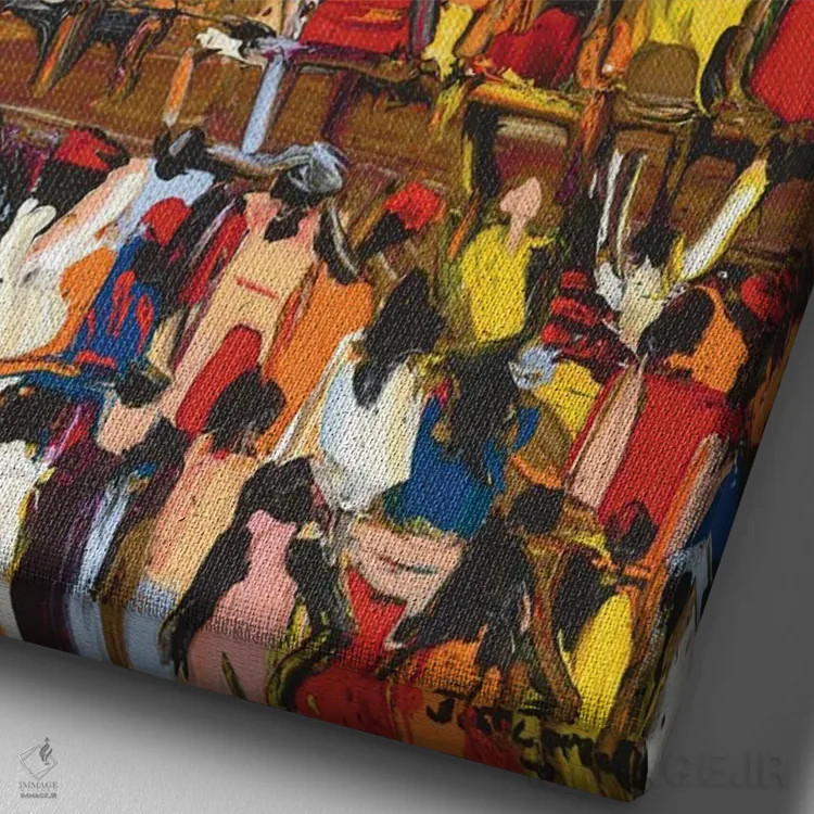 تابلو دکوراتیو جمعیت ورزشگاه اثر یواخیم مک میلان - نمای نزدیک بافت بوم