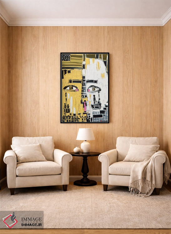 تابلو انتزاعی ترازوی عدالت اثر یواخیم مک میلان - D5B