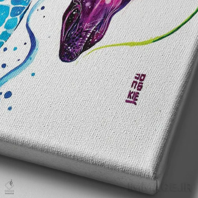 تابلو دکوراتیو نوزاد من اثر جونگکی - نمای نزدیک بافت بوم